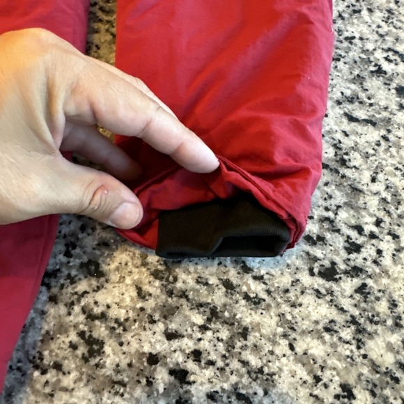 Vintage Eddie Bauer Jacket Womens M Red Full Zip Fleece Lined Outdoors Skiing - Picture 3 of 10